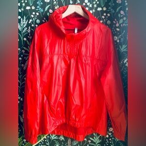 Large Red Fabletics Windbreaket Jacket